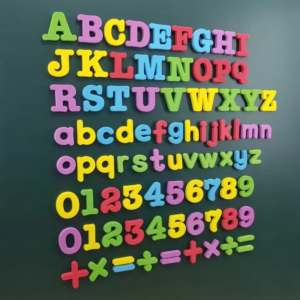 Prime Deal Zone magnetic English letter stickers for refrigerator, educational toy for children, perfect for learning and holiday gifts.