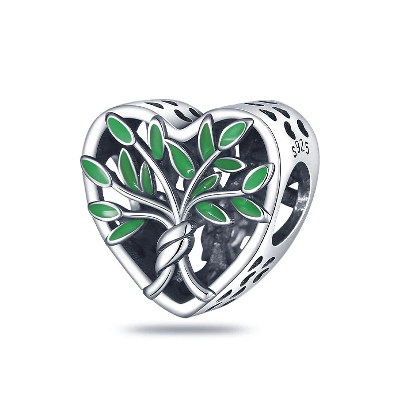 925 Silver-Plated Butterfly Charm Beads, Multicolour