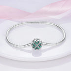925 sterling silver charm bracelet, pave zirconia - view 7