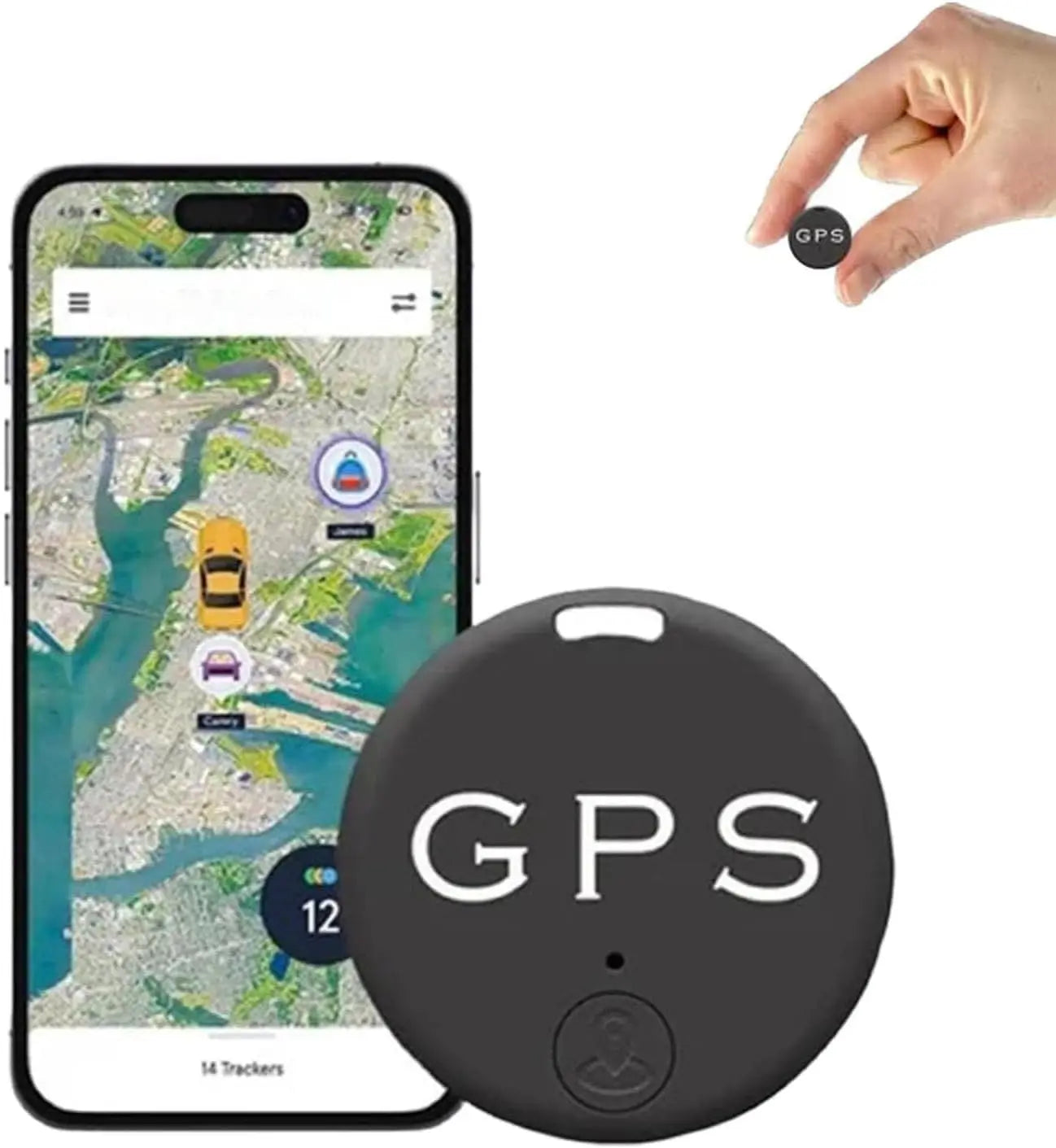 Mini GPS tracker for vehicles with Bluetooth from Prime Deal Zone, compact anti-lost tracking device for car location monitoring.