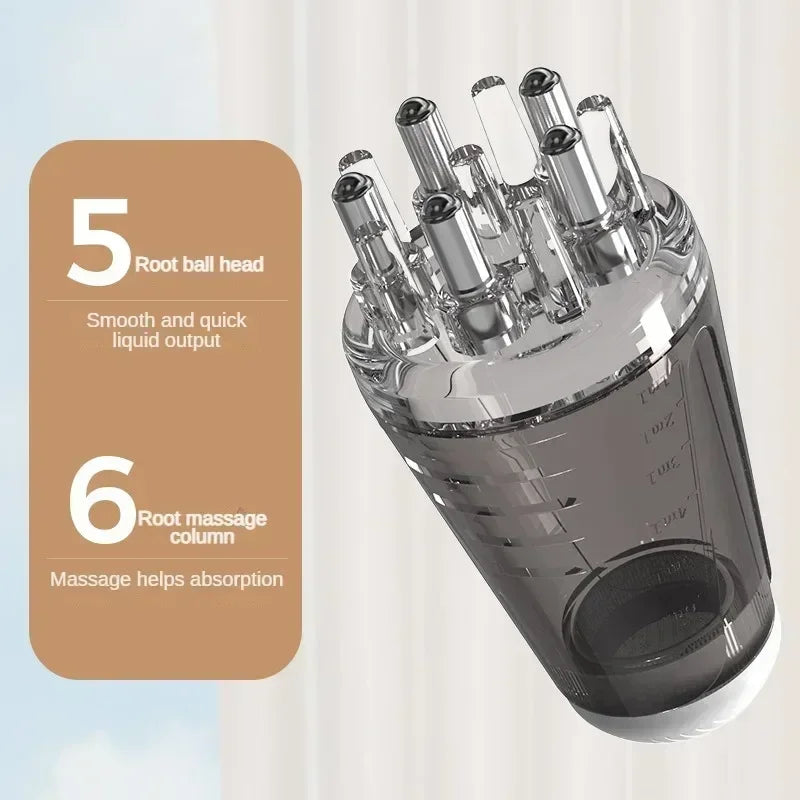 Prime Deal Zone scalp applicator hair regrowth and styling guide comb with hexagon head, oil roller ball, and massage features.