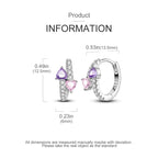 925 Sterling Silver Zircon Drop Earrings — Four-Leaf Clover & Star Designs