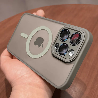 Prime Deal Zone luxury matte armor case for iPhone with MagSafe, shockproof magnetic wireless charging cover for iPhone 11 to 17 Pro Max