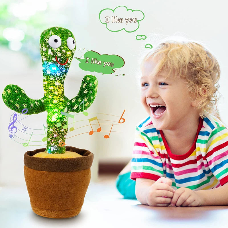 Prime Deal Zone Dancing Cactus plush toy with 120-song speaker, talking rechargeable cactus plush for kids, soft and fun gift