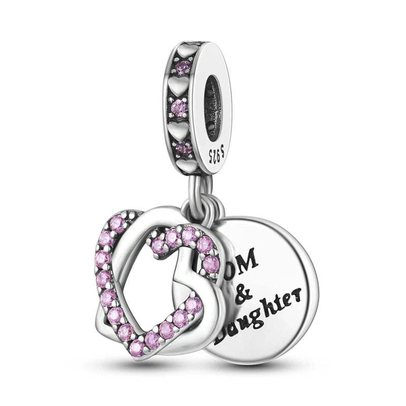 925 Sterling Silver Charm Beads — Hearts, Trees & Sweet Love Designs