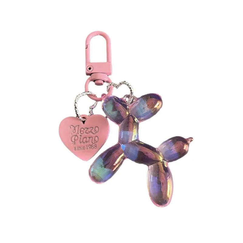 candy colour balloon dog keychain and bag charm - view 6