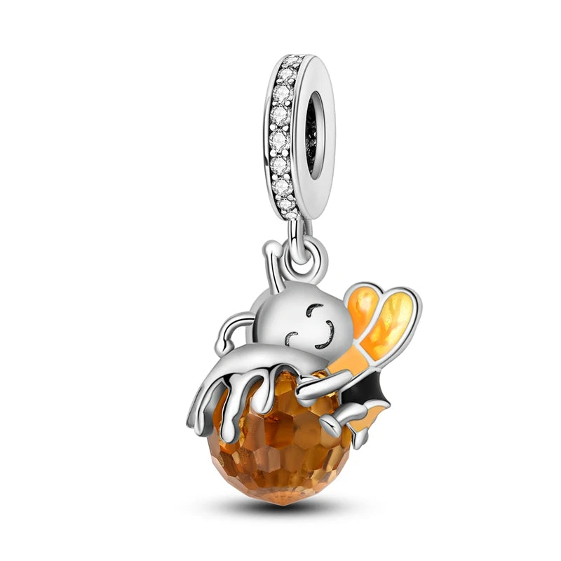 925 Sterling Silver Charm Beads — Mixed Dangle Designs
