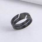 stainless steel minimalist band ring - view 1