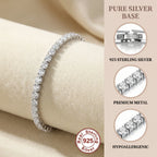 925 sterling silver tennis bracelet, CZ links - view 4