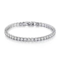 925 sterling silver tennis bracelet, CZ links - view 10
