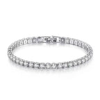 925 sterling silver tennis bracelet, CZ links - view 10