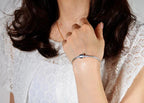 925 sterling silver snake chain bracelet, slim - view 5