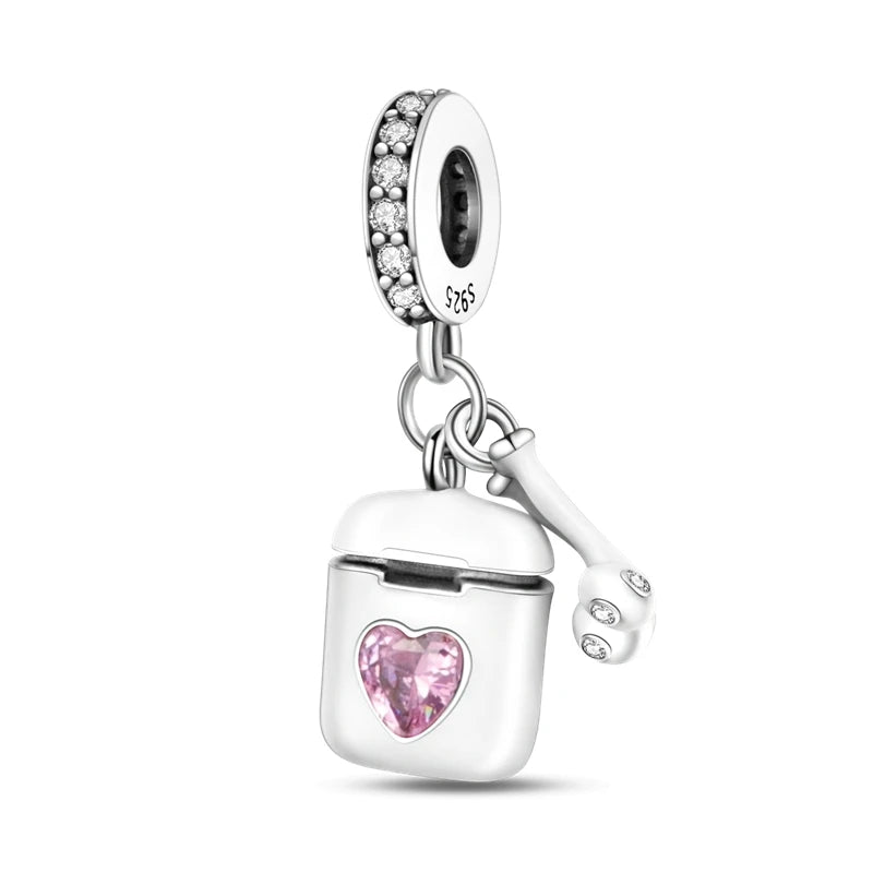 925 Sterling Silver Charm Beads — Mixed Dangle Designs