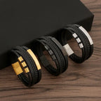 men's multi-layer woven leather bracelet - view 7
