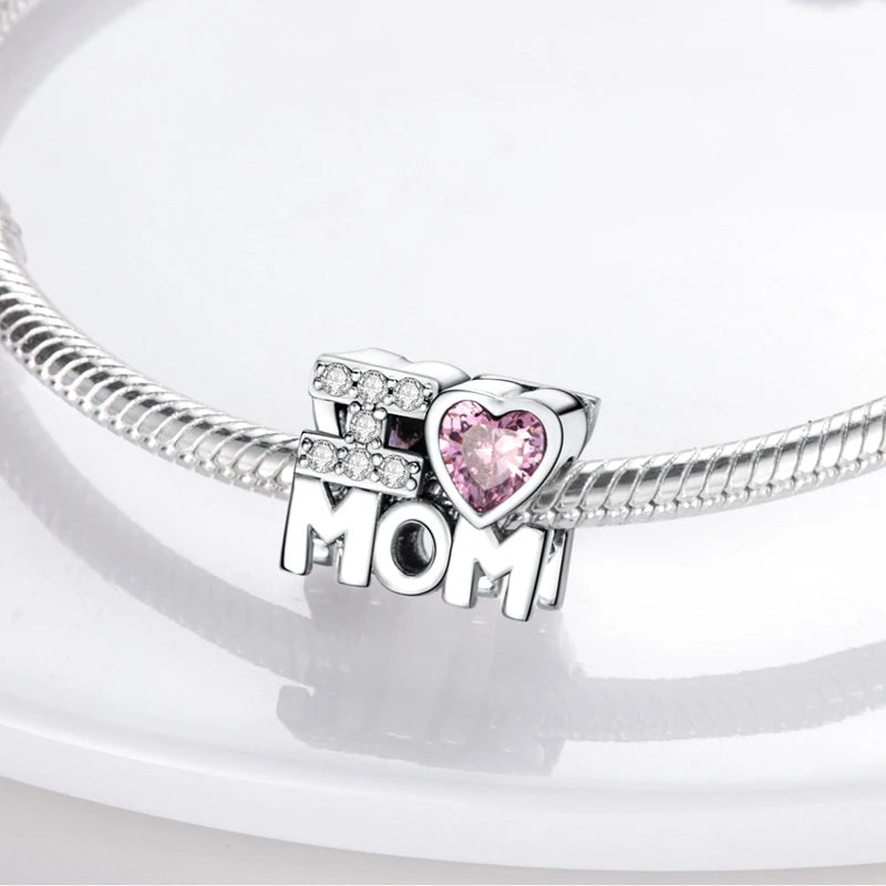 925 sterling silver charm beads, hearts and sweet love designs - view 12