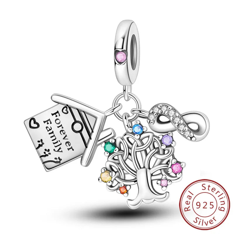925 Sterling Silver Charm Beads — Love, Family & Life Designs