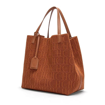Prime Deal Zone large capacity ladies shoulder handbag in pure color with outer pocket and classic craft design.