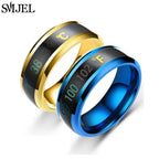 stainless steel body temperature display ring - view 1