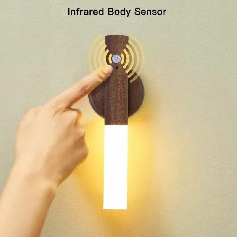 Prime Deal Zone LED night light with motion sensor, USB charging, ideal for bedside, wardrobe, and home cabinet lighting.