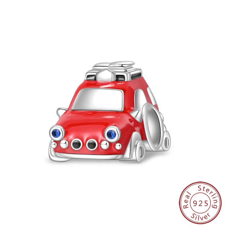 925 Sterling Silver Red Wine & Chili Charm Beads