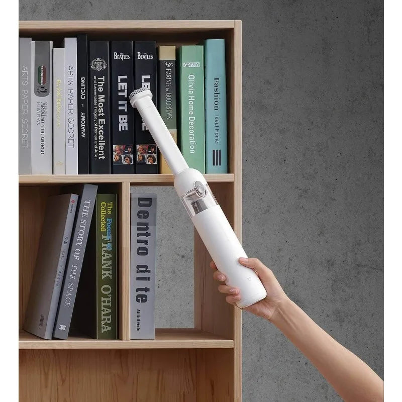 Xiaomi Mijia portable handheld vacuum cleaner with cyclone suction and wireless design, ideal for home and car cleaning.