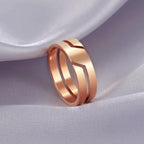 stainless steel minimalist band ring - view 9