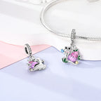 925 sterling silver charm beads, mixed dangle designs - view 12