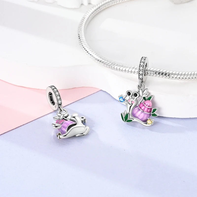 925 sterling silver charm beads, mixed dangle designs - view 12