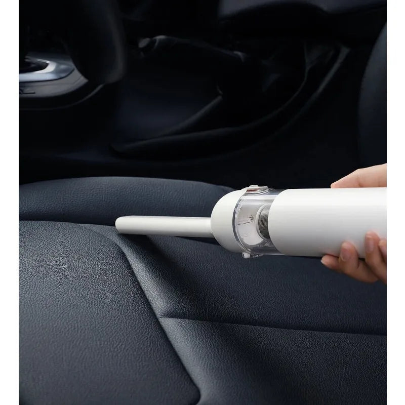 Xiaomi Mijia portable handheld vacuum cleaner with cyclone suction, compact design, ideal for home and car cleaning.