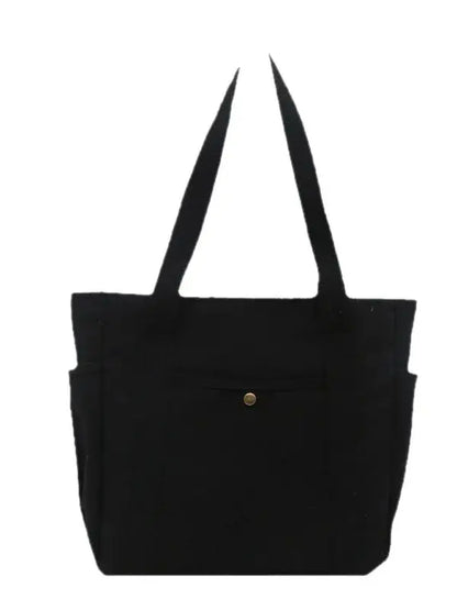 Prime Deal Zone HOMEFISH large-capacity canvas shoulder bag, versatile cloth bag for students' class and daily use, shown in the image.