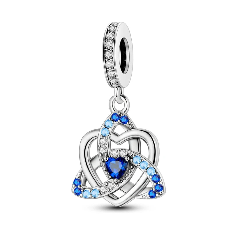 925 Sterling Silver Charm Beads — Mixed Dangle Designs