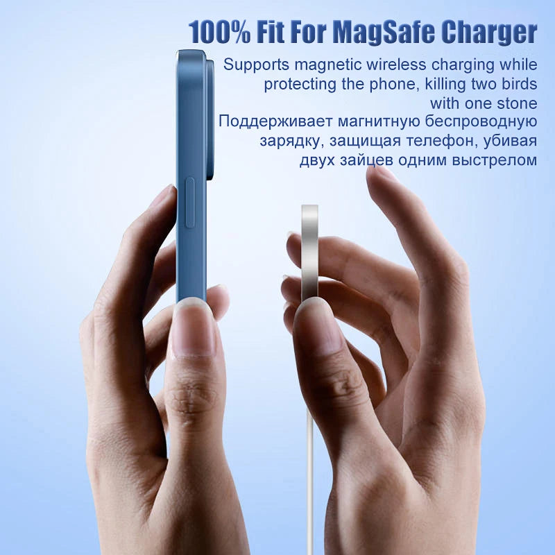 Liquid silicone MagSafe magnetic case for iPhone 15, 14, 13, 12, 11 Pro Max, Mini, X, XR, XS, 8 Plus, wireless charging cover