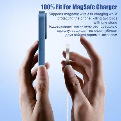 Liquid silicone MagSafe magnetic case for iPhone 15, 14, 13, 12, 11 Pro Max, Mini, X, XR, XS, 8 Plus, wireless charging cover