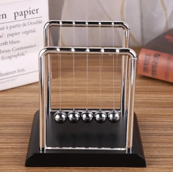 Prime Deal Zone Newton's Cradle steel ball set, desktop physics toy with balance and stress relief features for educational and decorative use.