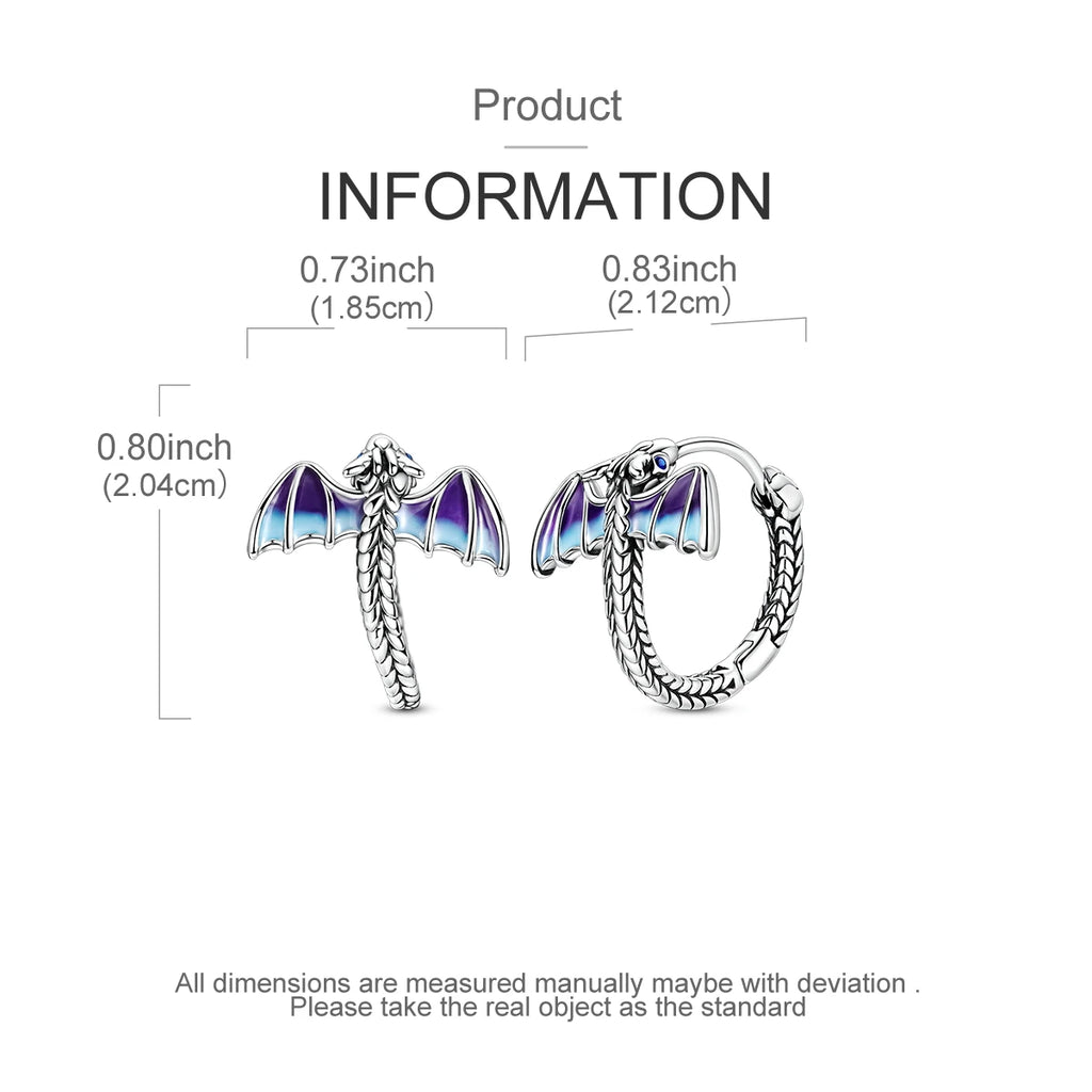 925 Sterling Silver Butterfly & Hoop Earrings — Coloured Zircon Accents