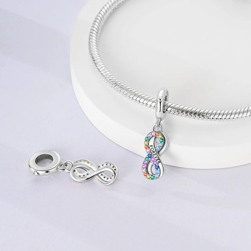 925 sterling silver charm beads, hearts and sweet love designs - view 20