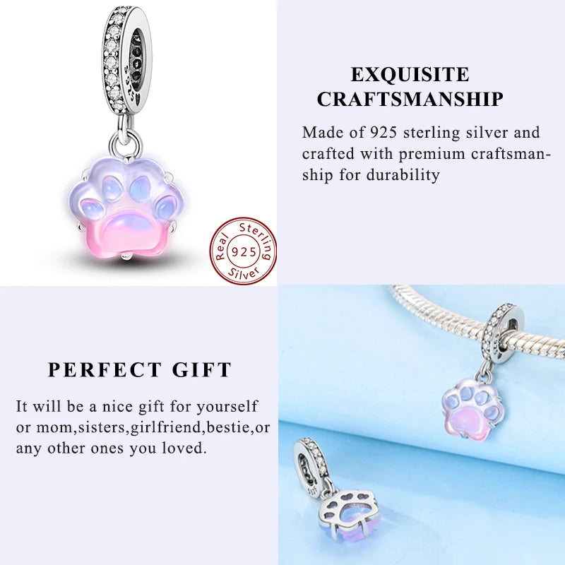 925 sterling silver charm beads, mixed dangle designs - view 5