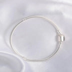 925 sterling silver snake chain bracelet, smooth - view 12