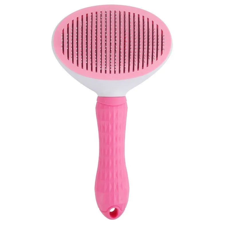 Prime Deal Zone self-cleaning dog and cat grooming brush with dematting comb for pet hair removal and grooming tools.