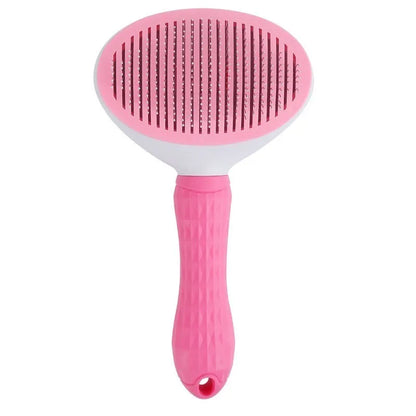 Prime Deal Zone self-cleaning dog and cat grooming brush with dematting comb for pet hair removal and grooming tools.