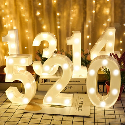 Prime Deal Zone luminous alphabet LED letter lamp for home, wedding, birthday, or Christmas party decoration, glowing night light.