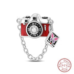 925 Sterling Silver Red Wine & Chili Charm Beads