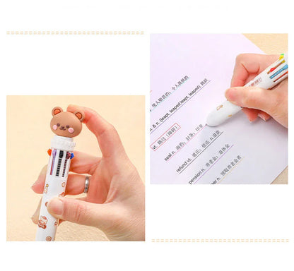 Cute bear cartoon ballpoint pen in multiple colors, ideal for students and office use, featuring a playful design by Prime Deal Zone.