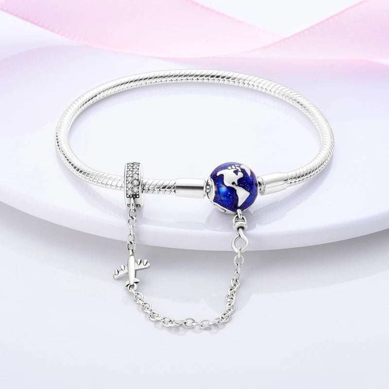 925 sterling silver charm bracelet, pave zirconia - view 13