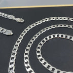 925 Sterling Silver Face Chain Necklace for Men & Women