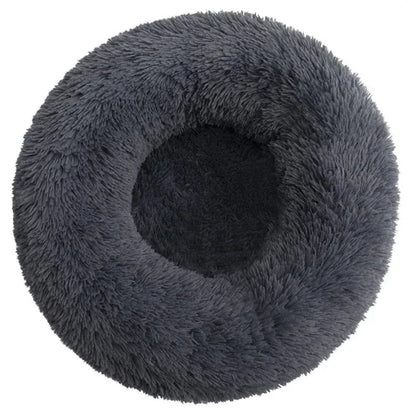 Prime Deal Zone round pet bed in six sizes, plush and soft for large dogs and cats, ideal for winter warmth and cozy sleeping.