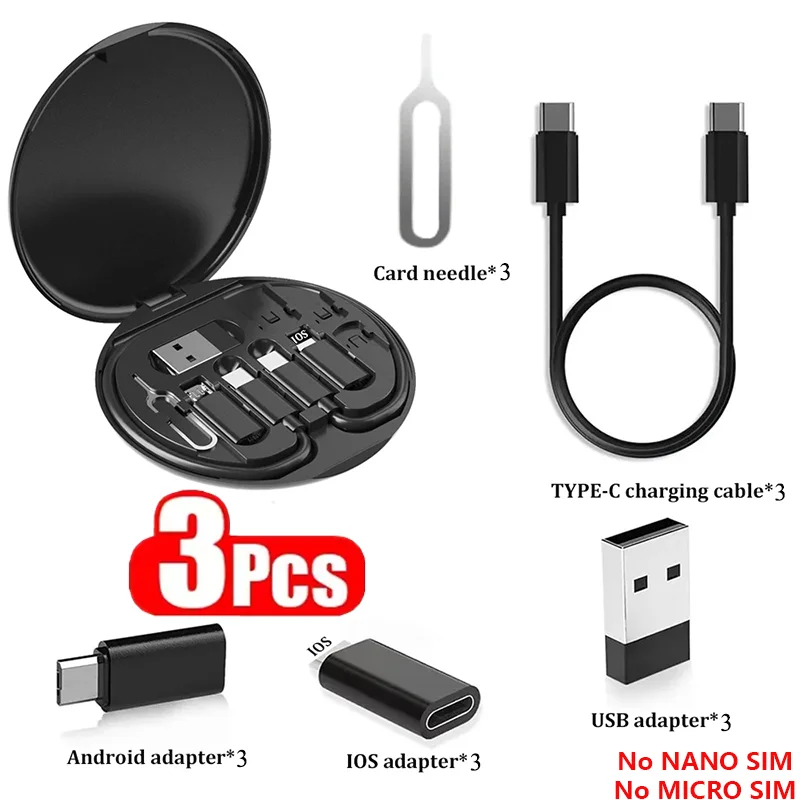 Prime Deal Zone USB Type C to Lightning and Micro C charging adapter cable kit with USB A and C connectors for versatile device charging