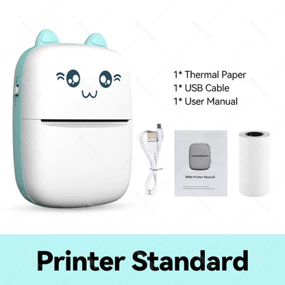 INSTOFC 58mm Mini Bluetooth Thermal Printer | Portable Photo, Label & Sticker Printer for iOS & Android