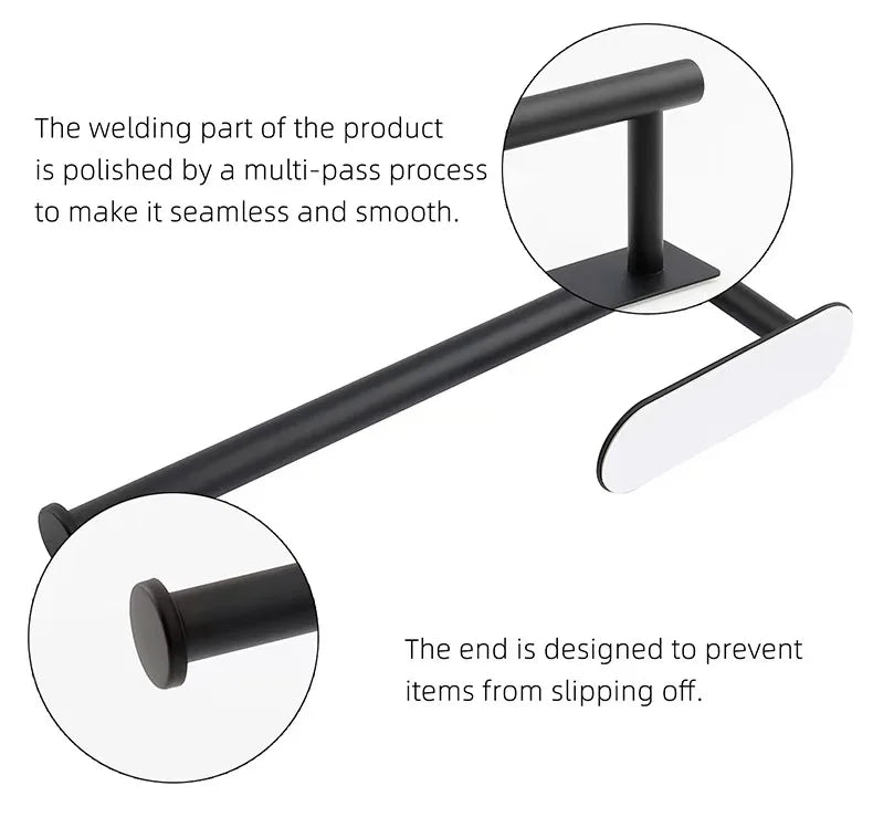 Prime Deal Zone kitchen paper towel holder with adhesive tissue hanger and toilet roll dispenser mounted on a bathroom cabinet.