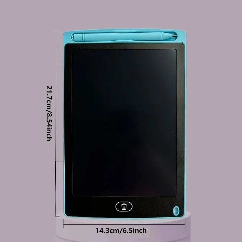 Multi-size LCD writing tablet for kids by Prime Deal Zone, showing colorful drawing surface with lock and erase features.